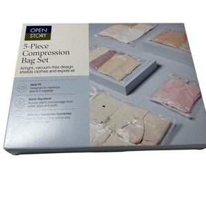 Open Story 5-Piece Compression Bag Set - Neutral Tones